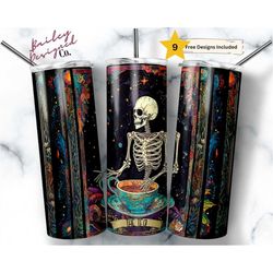 Tarot Card 20 oz Skinny Tumbler Sublimation Design Digital Download| Funny Witchy The Tea PNG Instant DIGITAL ONLY, Zodi