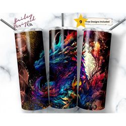 Alcohol Ink Dragon 20 oz Skinny Tumbler Sublimation Design Digital Download PNG Instant DIGITAL ONLY, Mythical Creature