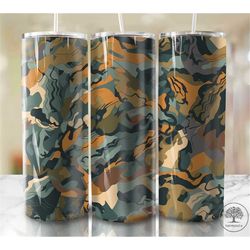 hunting camo 20 oz skinny tumbler sublimation wrap, straight template hunter tumbler digital download png outdoors