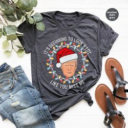 Funny Trump Election 2024 Christmas Crewneck Sweatshirt, Christmas Republican Gift, It's Beginning To Look A Lot Like Yo