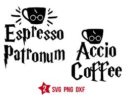 Espresso patronum svg, harry potter svg, png files, for cricut, dxf files