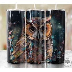 Owl  20oz Sublimation Tumbler Designs, Colorful