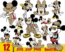 gucci mickey svg, mickey mouse gucci svg, designer gucci logo png
