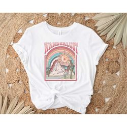 Wanderlust Shirt, Vintage Inspired, Boho Oversized Tee, Gift For Her, Outdoors Shirt, Hiking Shirt, Mountains, Travel Sh