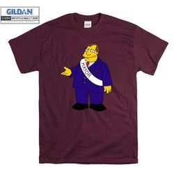 The Simpsons Mayor Joe Quimby T shirt Art Cartoon T-shirt Tshirt S-M-L-XL-XXL-3XL-4XL-5XL Oversized Men Women Unisex 504