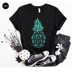 Ovarian Cancer Awareness Gifts, Pineapple Graphic Tees, Cancer Patient Gifts, Cancer Ribbon Tee, Cancer Survivor Gift, C