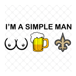 I Am A Simple Man New Orleans Saints Svg, Sport