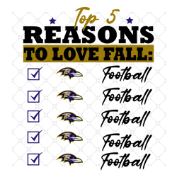 Top 5 Reasons To Love Fall Baltimore Ravens Svg,