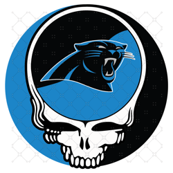 Carolina Panthers Skull Svg, Sport Svg, Carolina