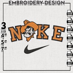Nike Oklahoma State Cowboys Embroidery Designs, NCAA Embroidery Files, Oklahoma State Cowboys Machine Embroidery Files