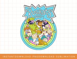 Rugrats Group Rainbow Circles Classic Title Graphic T-Shirt png, sublimate, digital print