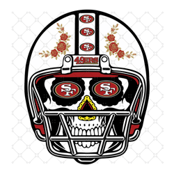 Sugar Skull 49ers Svg, Sport Svg, 49ers Svg, SF