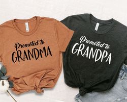 Promoted To Grandma Shirt, Promoted To Grandpa