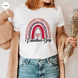 Valentines Day TShirt, Valentines Gifts, Valentines Sweatshirt, Leopard Print Graphic Tees, Girlfriend Gift, Shirts for
