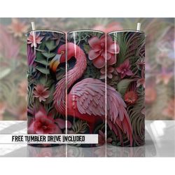 3d tumbler wrap flamingo, animal tumbler wraps