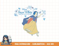 Disney Snow White Floral Bird Logo png, sublimation, digital print