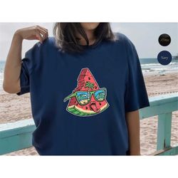 Watermelon Beach T-Shirt, Funny Watermelon Shirt, Summer Watermelon Hoodie, Funny Watermelon Sweatshirt, Cool Vacay T-Sh