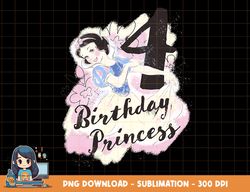 Disney Snow White Fourth Birthday Princess png, sublimation, digital print