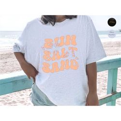 Sun Salt Sand Vacay T-Shirt, Funny Summer Shirt, Trendy Summer Sweatshirt, Girls Trip Shirt, Matching Vacation Shirts, S