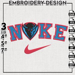 Nike DePaul Blue Demons Embroidery Designs, NCAA Embroidery Files, DePaul Blue Demons Machine Embroidery Files