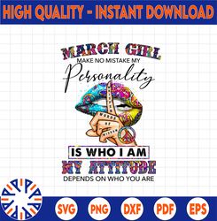 March Girl Hippie - Whisper Words Of Wisdom PNG, Birthday gift, March Birthday Sublimation Printing