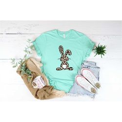 Easter Shirt, Leopard Bunny Shirt, Cute Easter Shirt, Easter Bunny Shirt, Easter Graphic Tshirt, Easter Graphic Tee, Eas