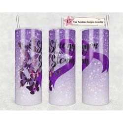 20 oz Skinny Tumbler Sublimation Stronger than the Storm