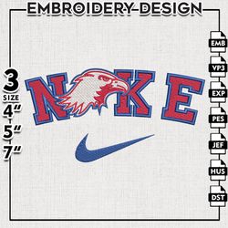 Nike American University Eagles Embroidery Designs, NCAA Embroidery Files, American University Machine Embroidery Files