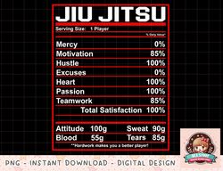 Funny Jiu Jitsu Nutrition Facts Bjj Fighter png, instant download, digital print