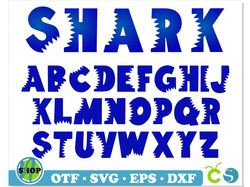 Shark Bite font, Shark font otf, Shark font svg, Shark letters SVG file for cricut, Shark shirt svg, Shark vector font