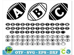 American Football font SVG Cricut, Sport Monogram font, Football font otf, Football Soccer Ball font svg, Sport svg