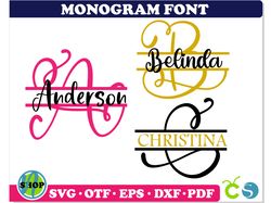 Split Monogram Font svg otf, Split Monogram letters svg, Split Monogram alphabet svg, Split Monogram svg cricut