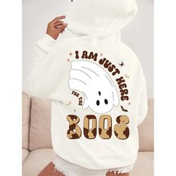 I'm here for the boos  PNG for Trendy Halloween sublimation designsCute Ghost png files for shirts, mugGroovy boo cow pa