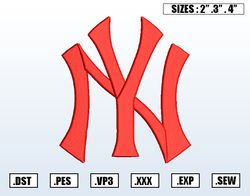 New York Yankees  Embroidery Designs, MLB Logo Embroidery Files, Machine Embroidery Design File, Digital Download