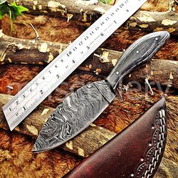 Custom Handmade Damascus Steel Hunting Skinner Knife With Dollar Sheet Handle. SK-39