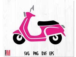 Scooter SVG cricut, Moped PNG SVG, Motorcycle svg, Scooter png, Scooter dxf, Moped Scooter file for cricut silhouette
