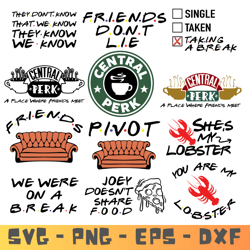 Friends Show SVG Bundle , friends svg, friends clipart, friends tv show, friends logo, friends clipart, friends cricut