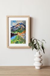 Abstract landscape colorful painting