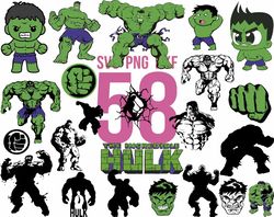 the incredible hulk svg for cricut, superhero svg, marvel avengers svg, png files