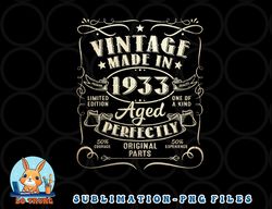 Vintage 90th Birthday Decorations Men Funny 1933 90 Birthday png, digital download copy