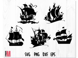 Sailboat Silhouette SVG PNG Bundle | Sailboat vector file, Sailboat svg, Sailboat png, Sailboat dxf, Sailboat cut file