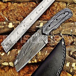 Custom Handmade Damascus Steel Hunting Skinner Knife With Micarta Sheet Handle. SK-64