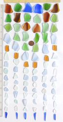 90 RECYCLED HANDMADE top drilled sea glass for wind chime 17-41 mm in length, multicolor colorful