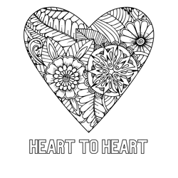 Heart To Heart Coloring Pages Set Of 20 Pages