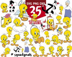 tweety bird svg, looney tunes svg, Sylvester svg, png files
