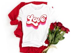 Retro Love Shirt-Valentines Day Shirt-Valentines Day Gift-Gift For Her-Couple Shirts-Love Shirt-Gift For Wife-Heart Shir