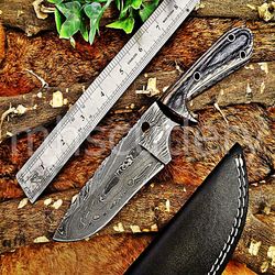 Custom Handmade Damascus Steel Hunting Skinner Knife With Dollar Sheet Handle. SK-79