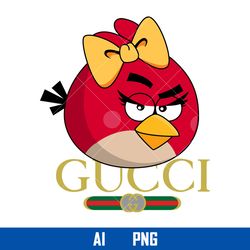 Angry Birds Red Gucci Png, Gucci Logo Png, Angry Birds 2 Png, Gucci Brand Png, Digital Ai File