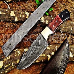 Custom Handmade Damascus Steel Hunting Skinner Knife With Bone & Bone Handle. SK-83