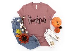 Thankful, Thankful Shirt, Thanksgiving T Shirt, Cute Thankful heart t-shirt, Fall T Shirt, Women's Thanksgiving T Shirt,